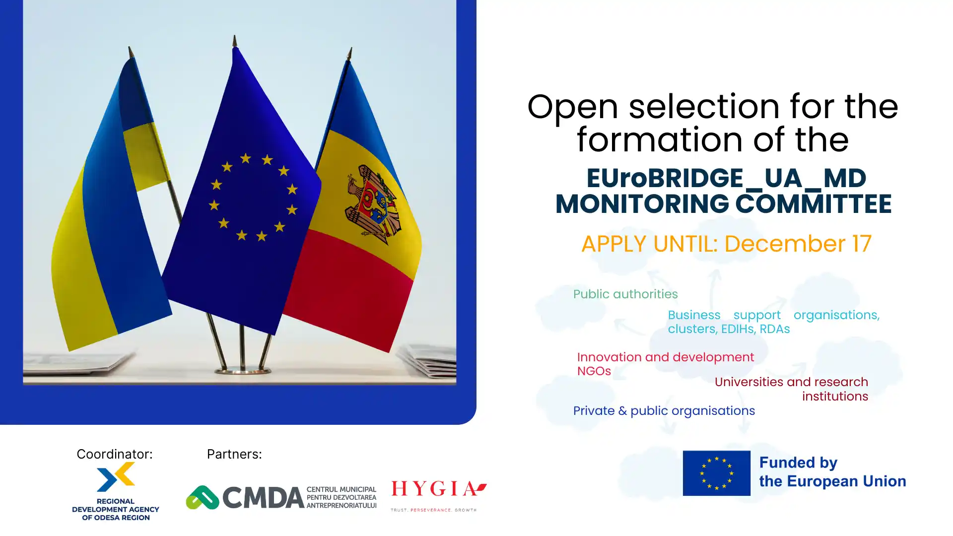 Open selection for the formation of the EUroBRIDGE_UA_MD Monitoring Comittee